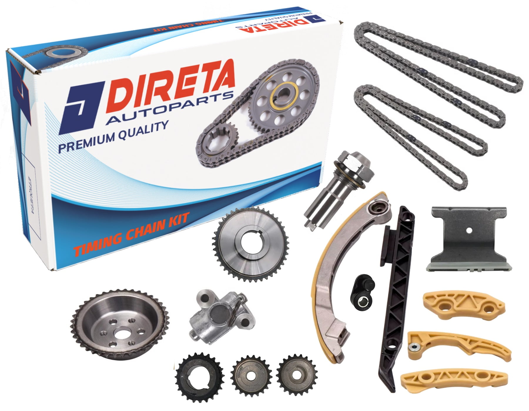 Kit Corrente de Comando de Distribuição captiva Malibu Ecotec 2.4 DIRETORQ 90537299 / 90537337 / 90537336 / 24424758 / 90537338 / 12645237 / 90537369 / 24449448 / 13104978 