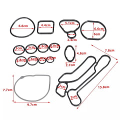 KIT JUNTAS 15 PEÇAS TROCADOR DE CALOR MOTORES CHEVROLET ECOTEC 1.6 E 1.8 16v